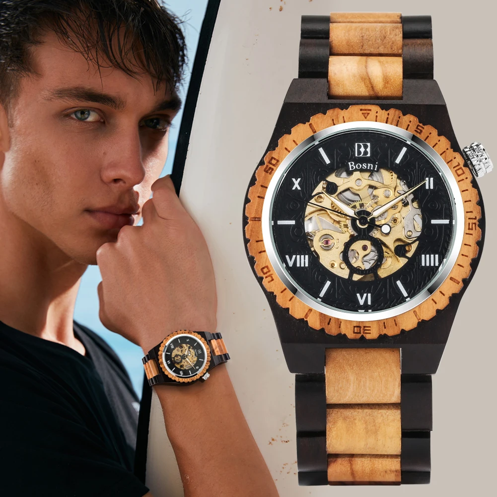 Wood Watch Man Exquisite Carved Design Steampunk Skeleton Fashion Casual Wooden Clock Boyfriend Best Gift
Wood Watch Man Exquisite Carved Design Steampunk Skeleton Fashion Casual Wooden Clock Boyfriend Best Gift