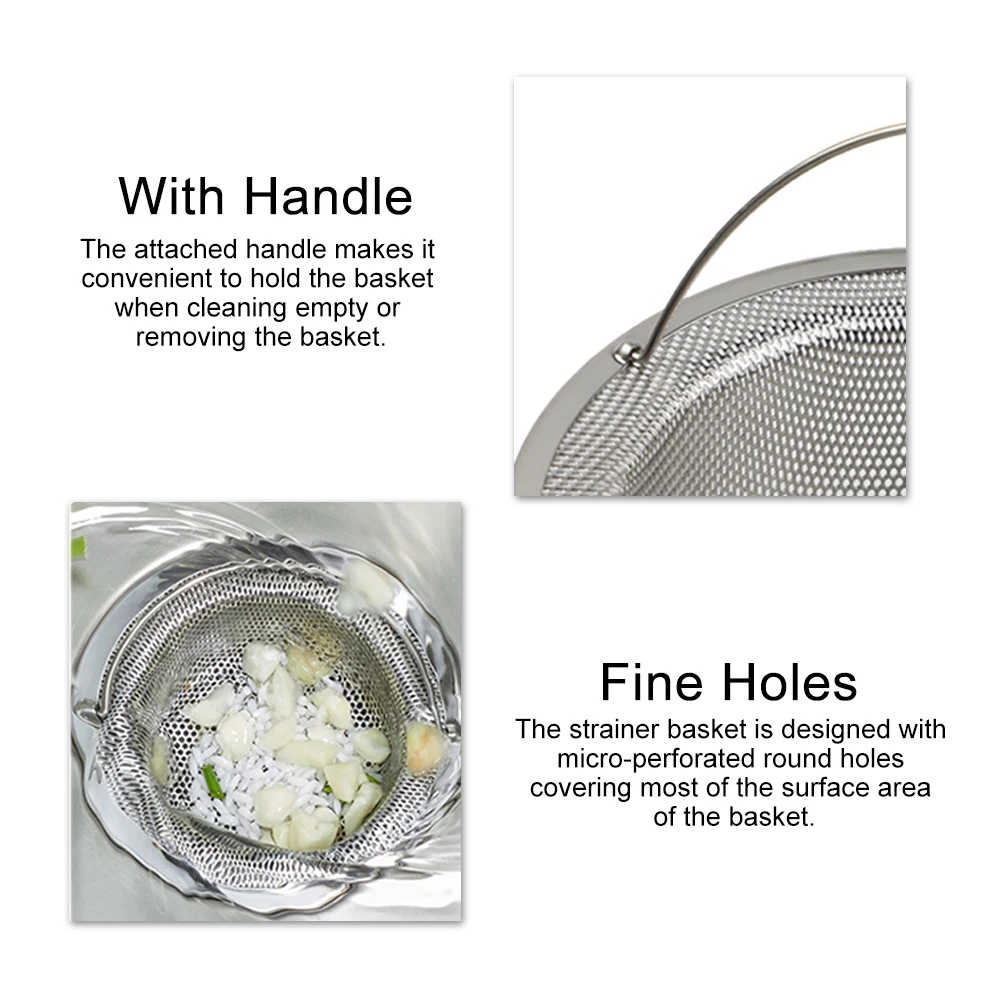 2pcs With Handle Large Basket Sink Strainer Wash Basin Kitchen Home Stainless Steel Fast Flow Food Catcher Durable Accessories
2pcs With Handle Large Basket Sink Strainer Wash Basin Kitchen Home Stainless Steel Fast Flow Food Catcher Durable Accessories