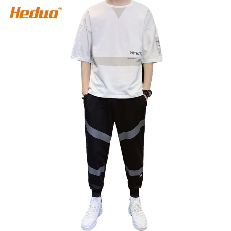 Heduo Summer Mens' Sport Suits Casual Suit Sport Pant Sport T Shirt
Heduo Summer Mens' Sport Suits Casual Suit Sport Pant Sport T Shirt