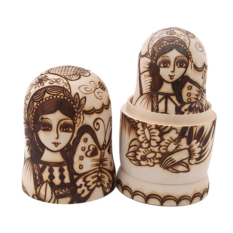 7 Pcs/Set Russian Dolls Butterfly Hand Painted Home Decor Birthday Gifts Wooden Baby Toys Nesting Dolls Wooden Matryoshka
7 Pcs/Set Russian Dolls Butterfly Hand Painted Home Decor Birthday Gifts Wooden Baby Toys Nesting Dolls Wooden Matryoshka