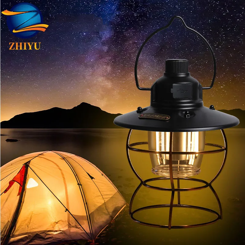 USB Rechargeable Camping Light Stepless Adjusted 3 Lighting Modes Lamp Outdoor Portable Vintage Style Lantern Fishing Light
USB Rechargeable Camping Light Stepless Adjusted 3 Lighting Modes Lamp Outdoor Portable Vintage Style Lantern Fishing Light