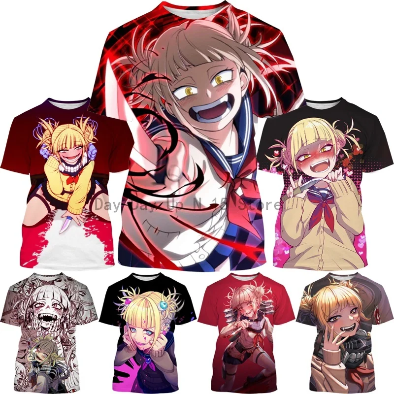 Japanese Anime Himiko Toga 3D Printing T-shirt My Hero Academia Himiko Toga Print Short-sleeved Round Neck Casual Summer Top
Japanese Anime Himiko Toga 3D Printing T-shirt My Hero Academia Himiko Toga Print Short-sleeved Round Neck Casual Summer Top