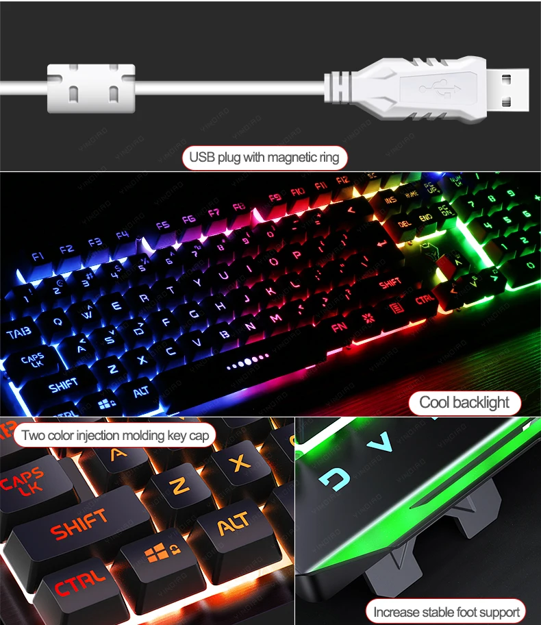 V2 Gaming keyboard and Mouse Wired keyboard with backlight Waterproof Computer Game Keyboard Gaming Gamer Mouse Set 20# 
V2 Gaming keyboard and Mouse Wired keyboard with backlight Waterproof Computer Game Keyboard Gaming Gamer Mouse Set 20#