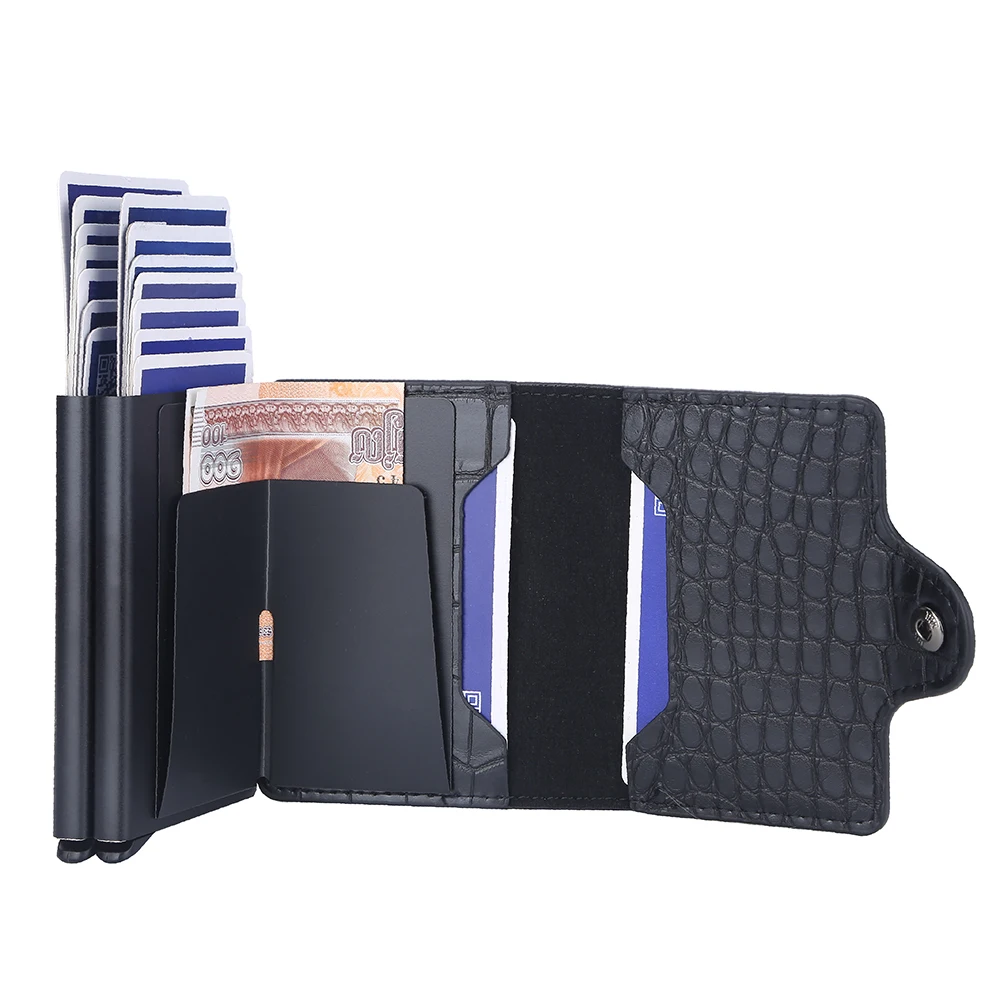 Double Layers Rfid Card Holder Wallet Men Fashion Alligator Money Bag Mini Slim Purse Male Thin Small Aluminum Leather Wallet
Double Layers Rfid Card Holder Wallet Men Fashion Alligator Money Bag Mini Slim Purse Male Thin Small Aluminum Leather Wallet