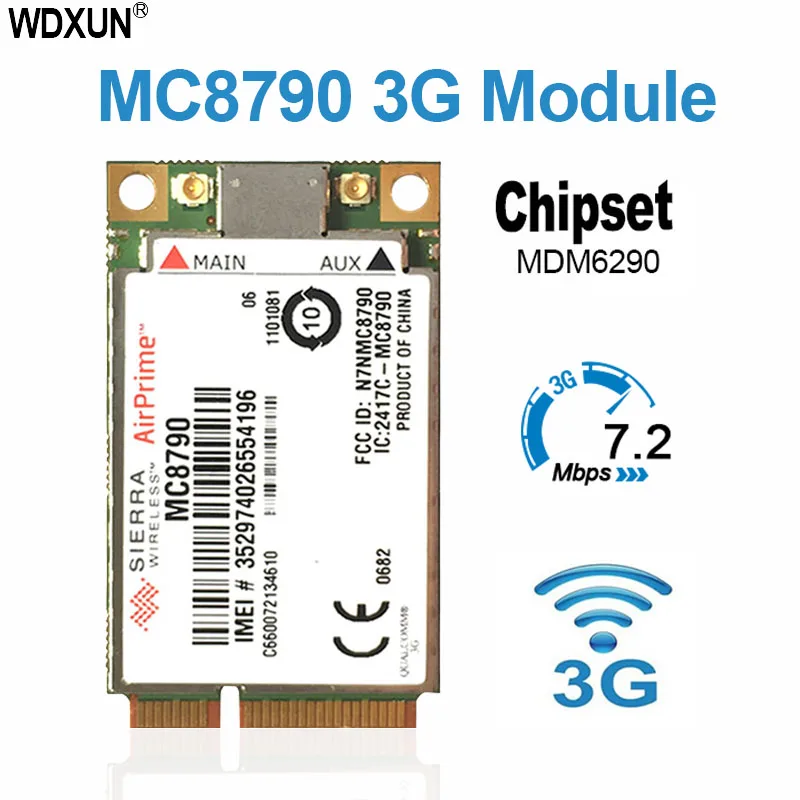 Разблокировка MC8790 для Sierra Wireless AirPrime 7 2 Мбит/с 5 76 HSUPA + GPS 3G WWAN Mini PCI-E карта Мобильная