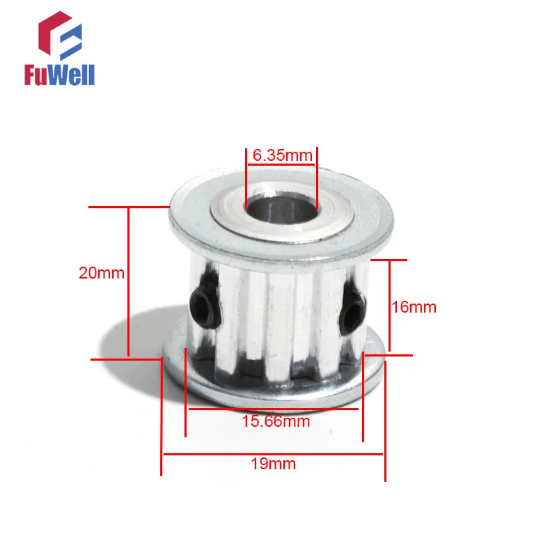 XL-10T Timing Pulley 6.35mm Bore Gear Toothed Pulley 10Teeth 16mm Width Aluminum Alloy Rubber Belt Pulley
XL-10T Timing Pulley 6.35mm Bore Gear Toothed Pulley 10Teeth 16mm Width Aluminum Alloy Rubber Belt Pulley