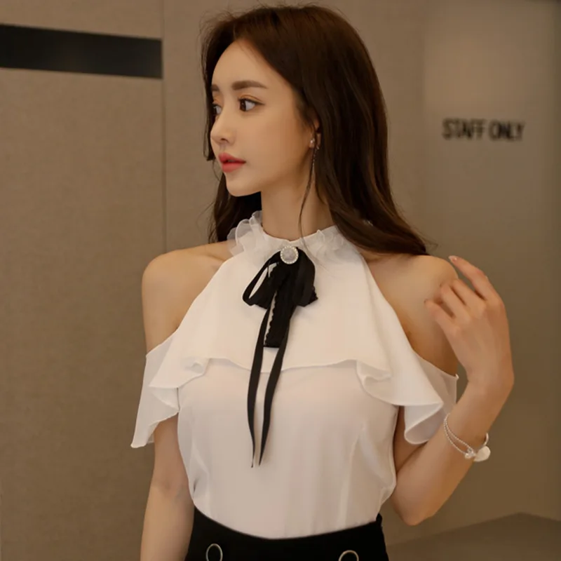 2020 Summer Tops for Women Blouse Shirts White Shoulerless Short Sleeve OL Female Blusas Lady Women Clothes RWS184001 
2020 Summer Tops for Women Blouse Shirts White Shoulerless Short Sleeve OL Female Blusas Lady Women Clothes RWS184001