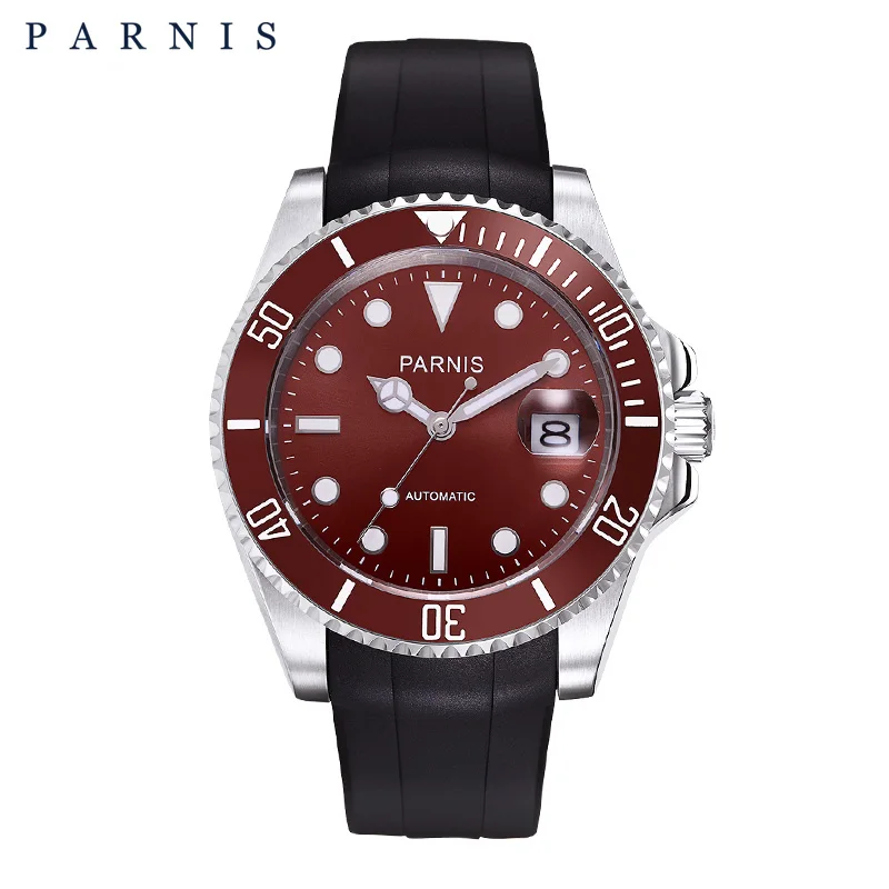 New Parnis 40mm Luxury Brand Rotating Ceramic Bezel Stainless Steel Band Men's Watches Mechanical Automatic Mechanical Men Watch
New Parnis 40mm Luxury Brand Rotating Ceramic Bezel Stainless Steel Band Men's Watches Mechanical Automatic Mechanical Men Watch