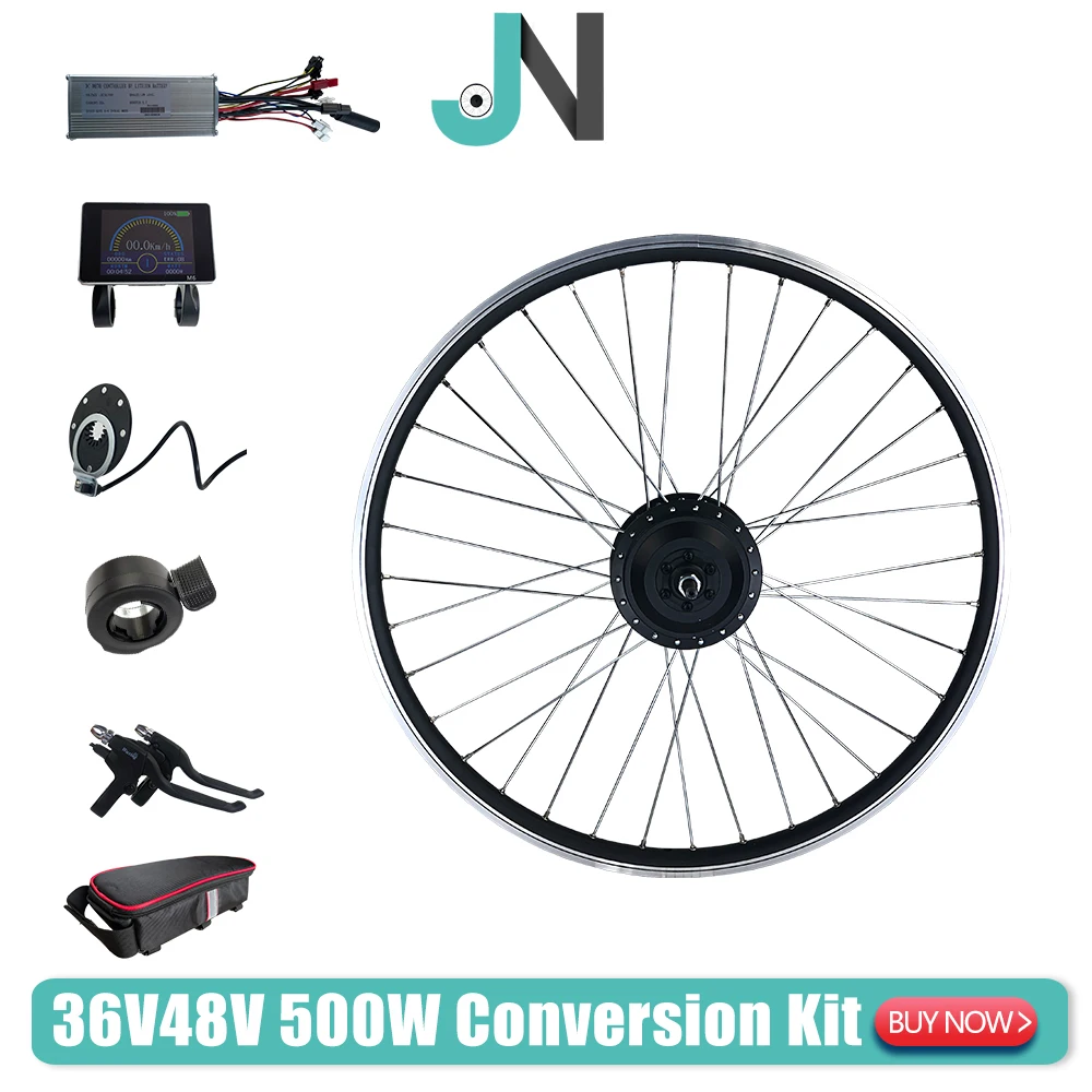 

Ebike Conversion Kit 48V500W 36V500W Front Rear Brushless Gear Hub Motor Wheel 6"20"24"26"27.5"28"29"700C Electric Bicycle