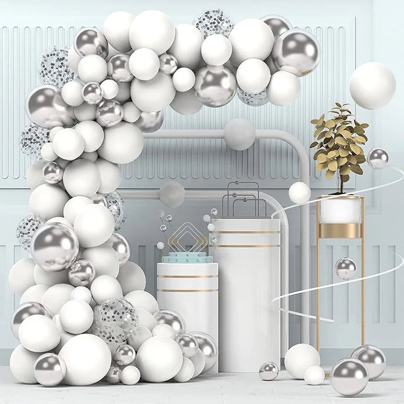 Matte white Gold Metallic Balloons garland Arch kit Baby Shower wedding birthday party Chrome Balloon Decoration kids Air Globos
Matte white Gold Metallic Balloons garland Arch kit Baby Shower wedding birthday party Chrome Balloon Decoration kids Air Globos