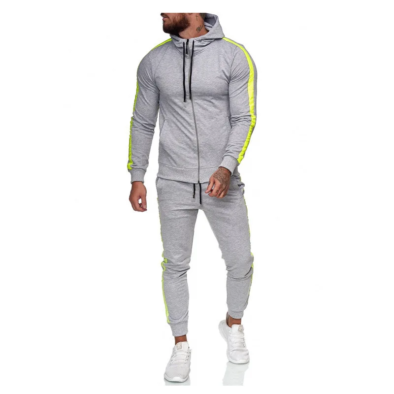 2021 European and American cross-border new men's zipper shirt with hood stitching men's casual sports suit
2021 European and American cross-border new men's zipper shirt with hood stitching men's casual sports suit