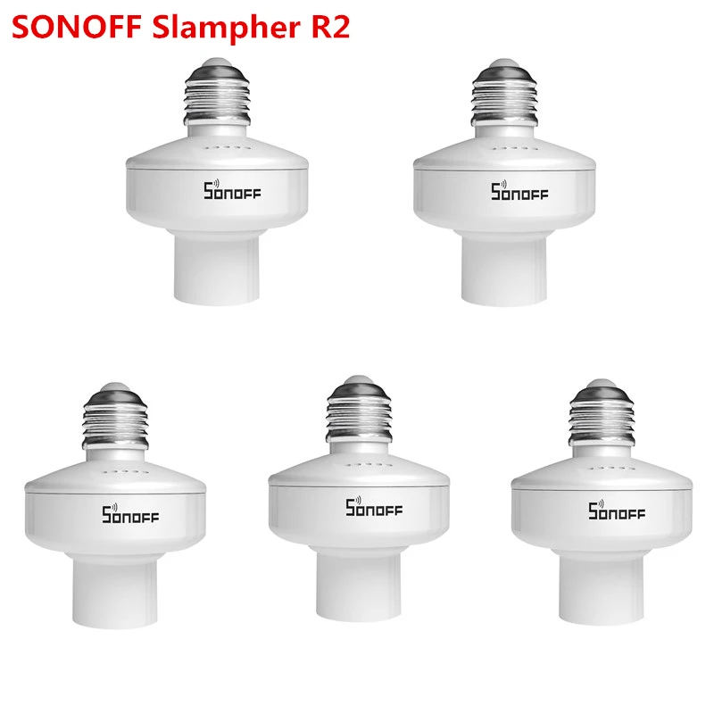 5 шт. SONOFF Slampher R2 E27 WiFi держатель лампы светильник умный держатель лампы домашняя Автоматизация Совместимость с Alexa Google Home
5 шт. SONOFF Slampher R2 E27 WiFi держатель лампы светильник умный держатель лампы домашняя Автоматизация Совместимость с Alexa Google Home