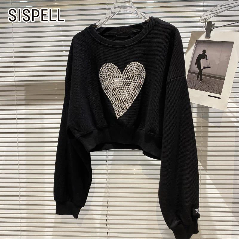 Женский свитшот с длинным рукавом SISPELL, повседневный однотонный свитшот в стиле пэчворк с бриллиантами и сердечками, с круглым вырезом, для ... 
Женский свитшот с длинным рукавом SISPELL, повседневный однотонный свитшот в стиле пэчворк с бриллиантами и сердечками, с круглым вырезом, для ...