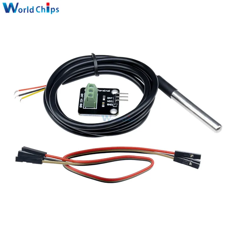 Diymore DS1820 Нержавеющая сталь посылка Водонепроницаемый DS18b20 Температура зонд