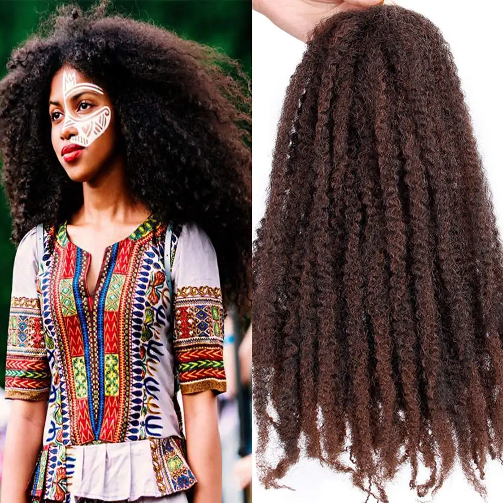 18Inch 100g Soft Kinky Twist Crochet Hair Long High Temperature Fiber Ombre Synthetic Marley Braiding Hair Extensions For Women
18Inch 100g Soft Kinky Twist Crochet Hair Long High Temperature Fiber Ombre Synthetic Marley Braiding Hair Extensions For Women