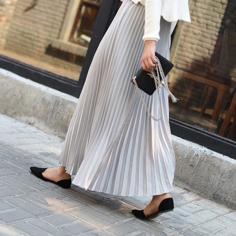 Saia Longa Skirts For Women Clothing Jupe Plissee Femme Falda Plus Size Long Pleated Skirt Abaya Muslim High Waist Maxi Skirt
Saia Longa Skirts For Women Clothing Jupe Plissee Femme Falda Plus Size Long Pleated Skirt Abaya Muslim High Waist Maxi Skirt
