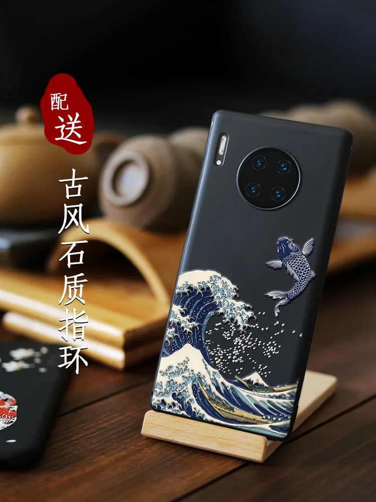 Большой чехол для телефона с тиснением Huawei Mate 30 Pro 20 Mate20X P20 PRO объемным гигантским