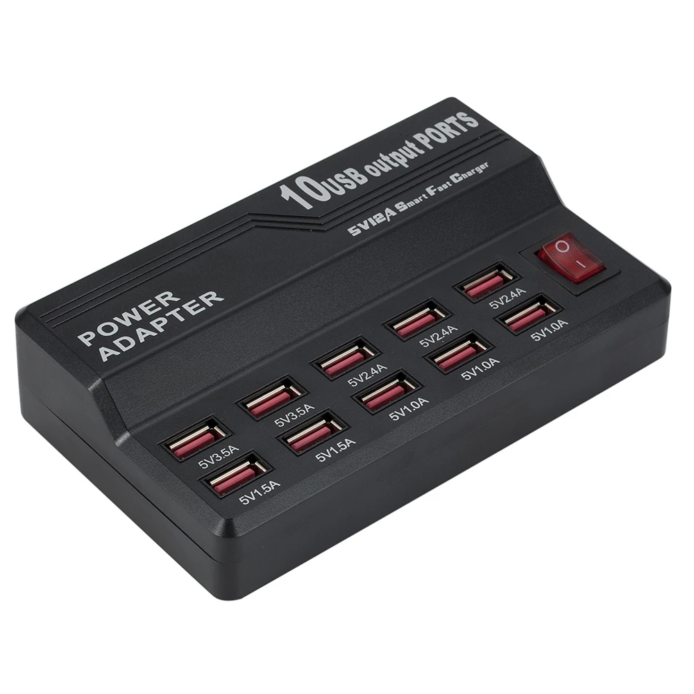 USB-концентратор для быстрой зарядки, 10 портов, 12 А, умная зарядная станция, USB-зарядное устройство для iPad, iPhone, Samsung и других мобильных телефоно...
USB-концентратор для быстрой зарядки, 10 портов, 12 А, умная зарядная станция, USB-зарядное устройство для iPad, iPhone, Samsung и других мобильных телефоно...