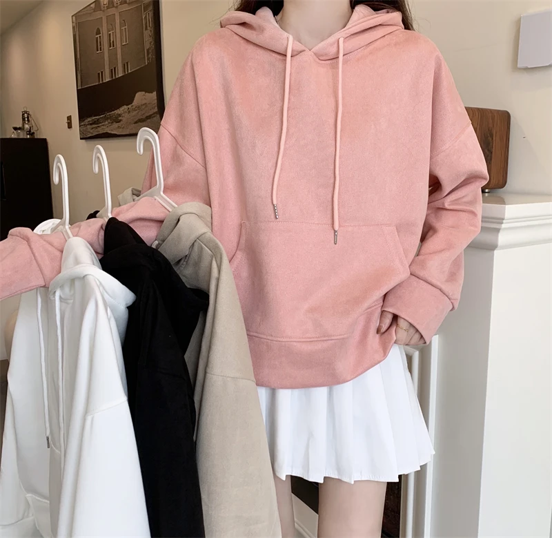 Women 's Hoodie Long-sleeved Pullover Top Female Sweatshirt Drawstring Loose Hooded Students Autumn Streetwear 2022 New Fashion
Women 's Hoodie Long-sleeved Pullover Top Female Sweatshirt Drawstring Loose Hooded Students Autumn Streetwear 2022 New Fashion