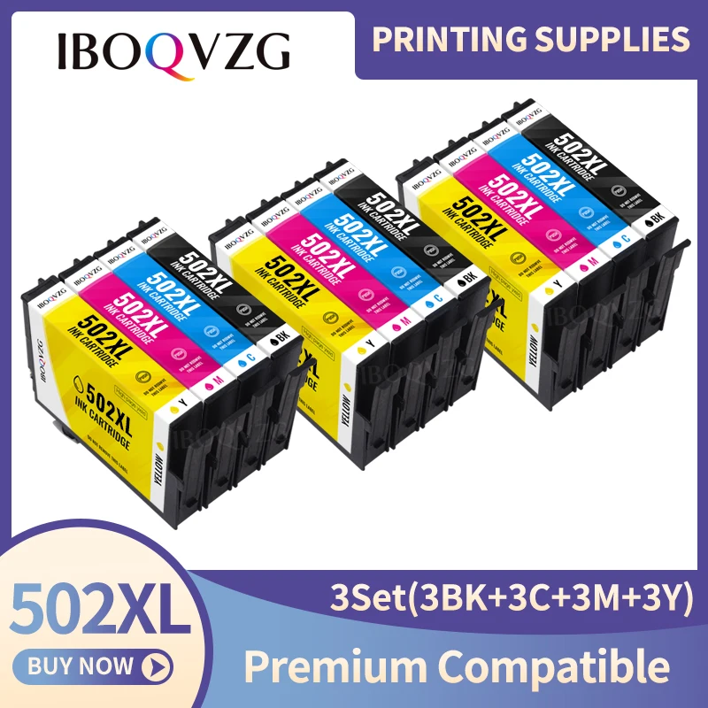 

IBOQVZG для Epson 502XL 502 чернильный картридж T502XL для Epson Expression Home XP-5100 XP-5105 WF-2860DWF WF-2865D картридж для принтера