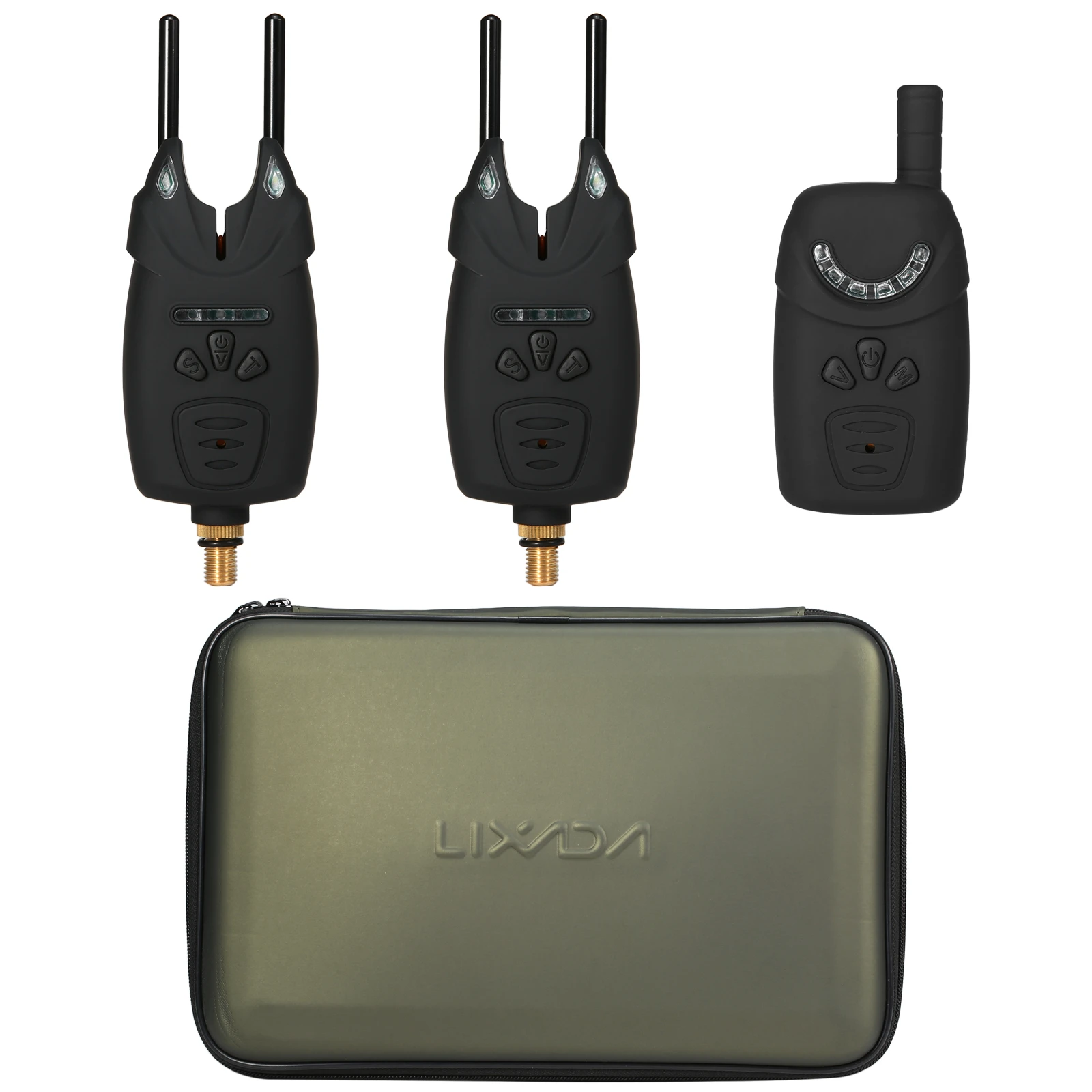 Lixada Electrocnic Fishing Alerts Bite Alarm LED Wireless Fishing Alarm Digital Fishing Receiver Sound Alert Kit with Case
Lixada Electrocnic Fishing Alerts Bite Alarm LED Wireless Fishing Alarm Digital Fishing Receiver Sound Alert Kit with Case