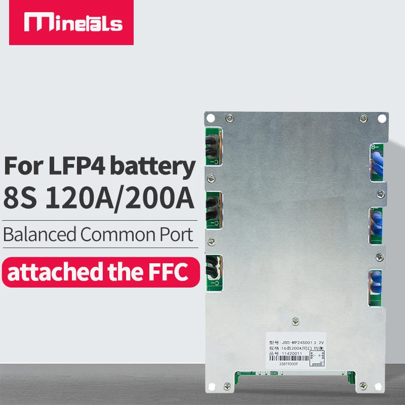BMS PCM LiFePo4 8S 24V 120A 200A LFP4 плата защиты аккумулятора с сбалансированным литиевым