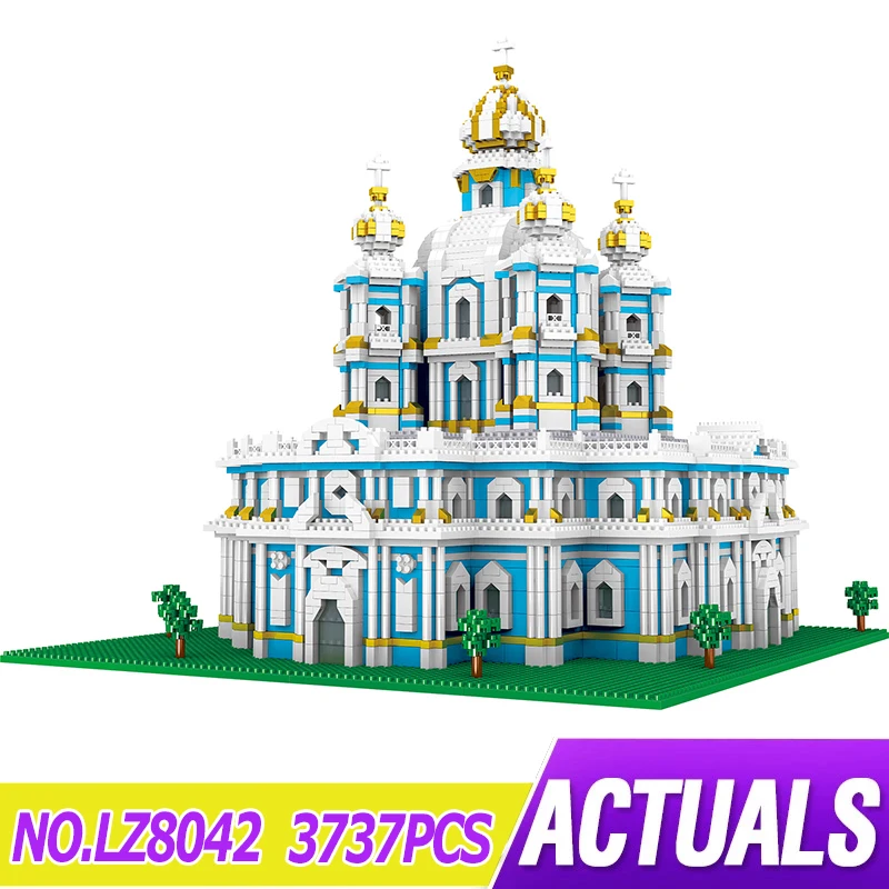 LEZI LZ8042 Miniature Diamond Small Particle Building Series Smolny Church Modular Building Blocks Bricks Children's Toy Gift
LEZI LZ8042 Miniature Diamond Small Particle Building Series Smolny Church Modular Building Blocks Bricks Children's Toy Gift