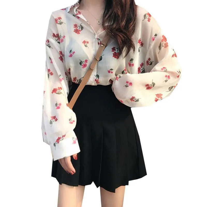 Spring Autumn 2021 Floral Women Chiffon Shirt Fresh Blouse Long Sleeve Oversized Female Korean Tops Blusas Roupa
Spring Autumn 2021 Floral Women Chiffon Shirt Fresh Blouse Long Sleeve Oversized Female Korean Tops Blusas Roupa