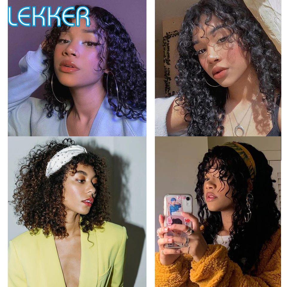 Lekker Kinky Curly Human Hair Wig With Bangs For Black Women Brazilian Remy Natural Short Curly Bob Burgundy Fluffy Glueless Wig 
Lekker Kinky Curly Human Hair Wig With Bangs For Black Women Brazilian Remy Natural Short Curly Bob Burgundy Fluffy Glueless Wig