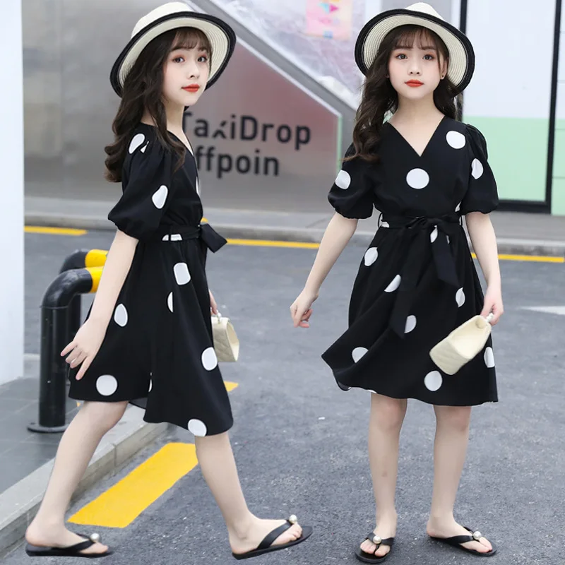 Kids Dresses for Girls Summer Black Red Dot Print Beach Dress 4 5 6 7 8 9 10 11 12 13 14 Year Old Chiffon Elegant Princess Dress
Kids Dresses for Girls Summer Black Red Dot Print Beach Dress 4 5 6 7 8 9 10 11 12 13 14 Year Old Chiffon Elegant Princess Dress