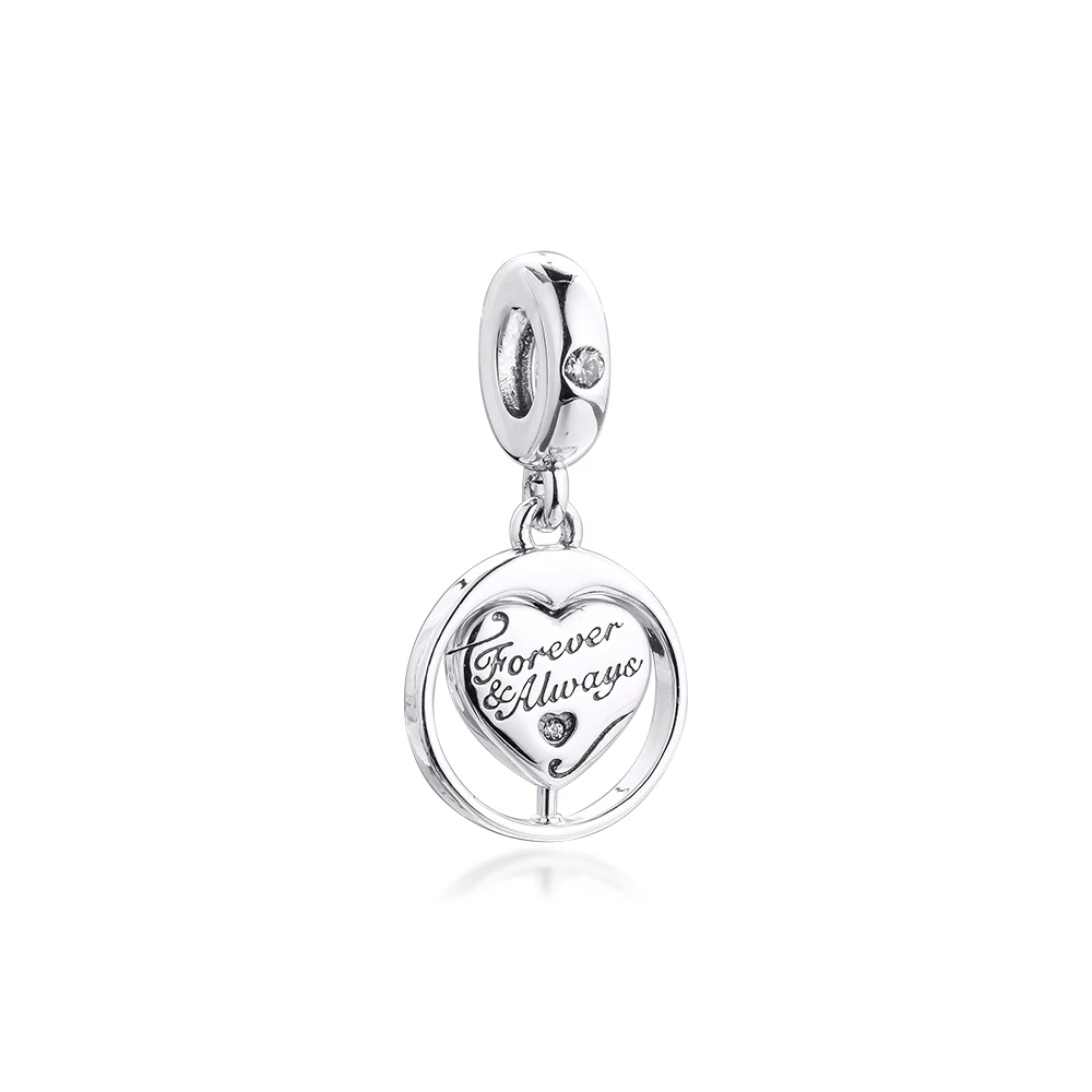 

Fit Bracelets Spinning Forever & Always Soulmate Dangle Charm Beads for Jewelry Making 925 Sterling Silver Charms Bead