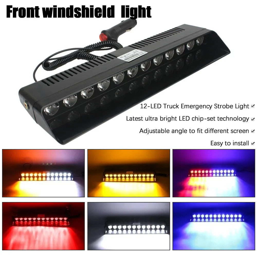 Universal 12 LED Car LED Emergency Lights 12V Dash Auto Emergency Highlight Sucker Warning Flashing Fog Interior Strobe Lamp
Universal 12 LED Car LED Emergency Lights 12V Dash Auto Emergency Highlight Sucker Warning Flashing Fog Interior Strobe Lamp