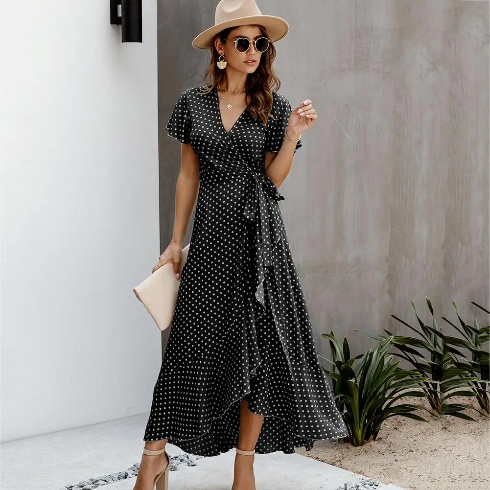 Summer Dress Women Vintage Dress Casual Small Flowers Print A-Line Party Dresses Sexy V-neck Short Sleeve Long Dress Fashion
Summer Dress Women Vintage Dress Casual Small Flowers Print A-Line Party Dresses Sexy V-neck Short Sleeve Long Dress Fashion