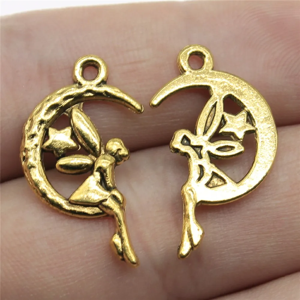 40pcs 25x14mm Crescent Moon And Star Angel Fairy Charms
40pcs 25x14mm Crescent Moon And Star Angel Fairy Charms