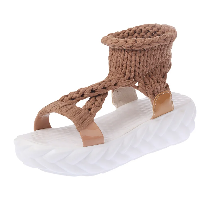 Platform Women's Sandals Knitted Wool Hot Sale Ladies Sandals Wild Student Casual Large Size Women's Shoes Zapatos De Mujer
Platform Women's Sandals Knitted Wool Hot Sale Ladies Sandals Wild Student Casual Large Size Women's Shoes Zapatos De Mujer