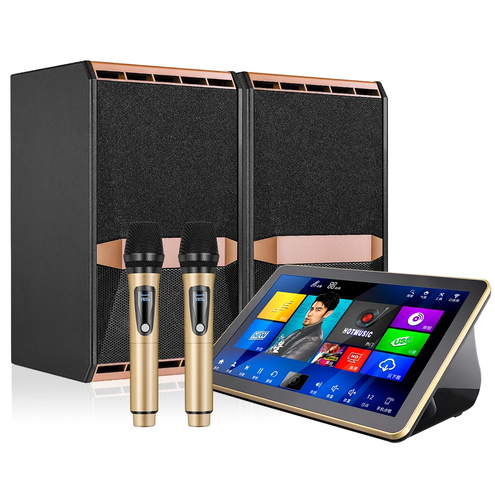 Караоке-МАШИНА Портативная универсальная система караоке 2T 18,5 дюймовый емкостный сенсорный экран Смарт-выбор песен KTV-машина 
Караоке-МАШИНА Портативная универсальная система караоке 2T 18,5 дюймовый емкостный сенсорный экран Смарт-выбор песен KTV-машина