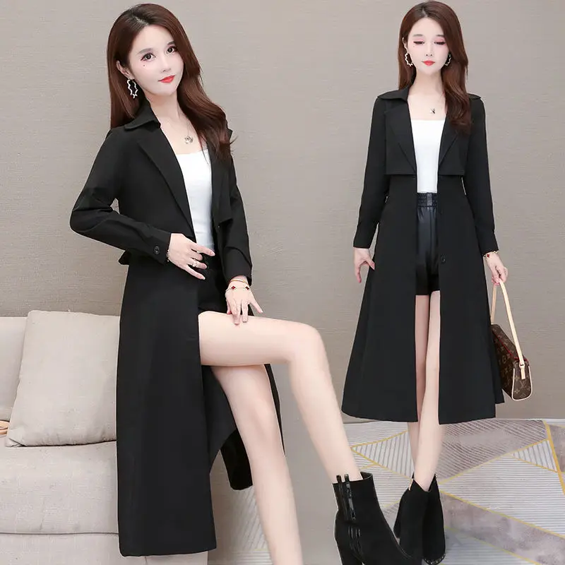 Spring Autumn Women Trench Coat Slim Single Breasted A-Line Solid Outerwear for Female New Fashion Office Lady Clothes D170
Spring Autumn Women Trench Coat Slim Single Breasted A-Line Solid Outerwear for Female New Fashion Office Lady Clothes D170