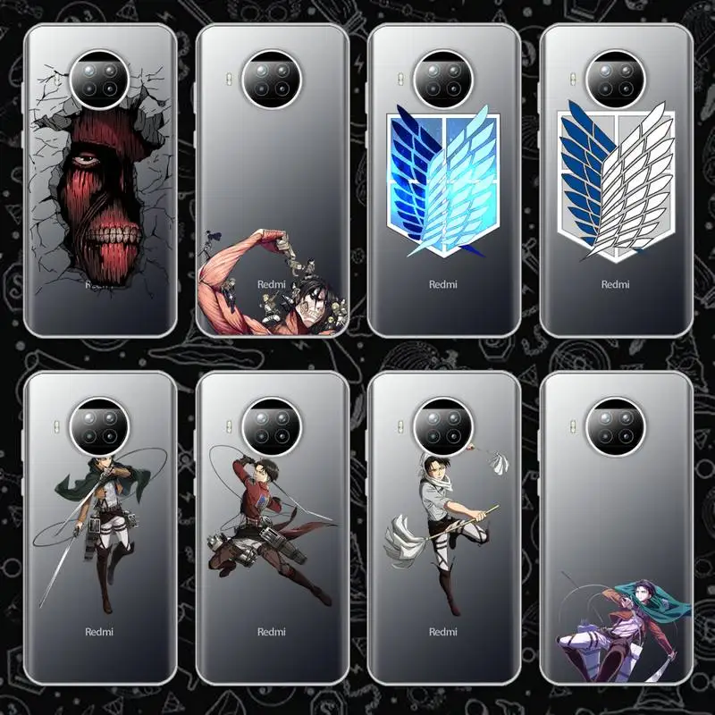 Attack on titan Phone Case Transparent for Xiaomi mi Redmi note 10 t 8 9 pro lite 11 Samsung S 8 9 10 20
Attack on titan Phone Case Transparent for Xiaomi mi Redmi note 10 t 8 9 pro lite 11 Samsung S 8 9 10 20