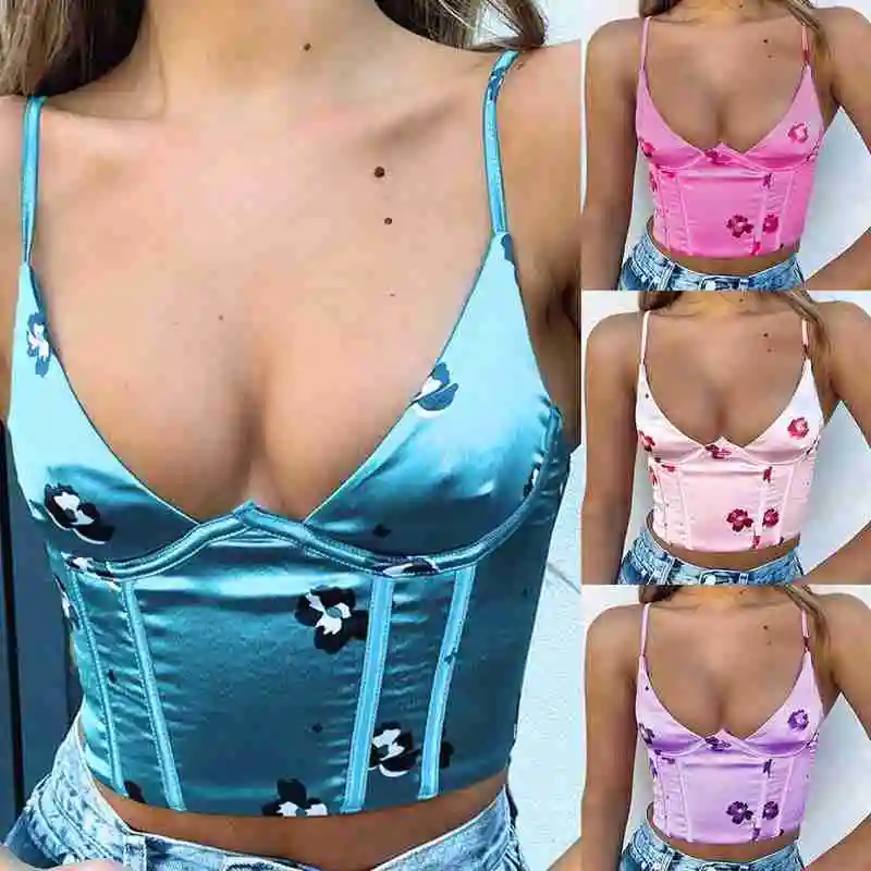 Fashion Flower Printed Female Bustiers Corset Crop Party Backless V Women Sexy Short Camisole Top Tank Neck Club Tops Sleev U9R1
Fashion Flower Printed Female Bustiers Corset Crop Party Backless V Women Sexy Short Camisole Top Tank Neck Club Tops Sleev U9R1