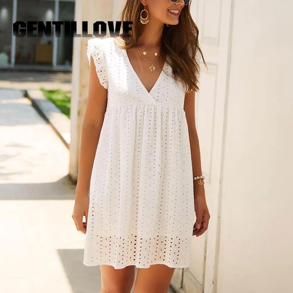 Casual Lace Pure Color Women Dress Boho Style V-neck Sleeveless Knee Loose Cotton Hollow Out Flower Quality Summer Dress
Casual Lace Pure Color Women Dress Boho Style V-neck Sleeveless Knee Loose Cotton Hollow Out Flower Quality Summer Dress