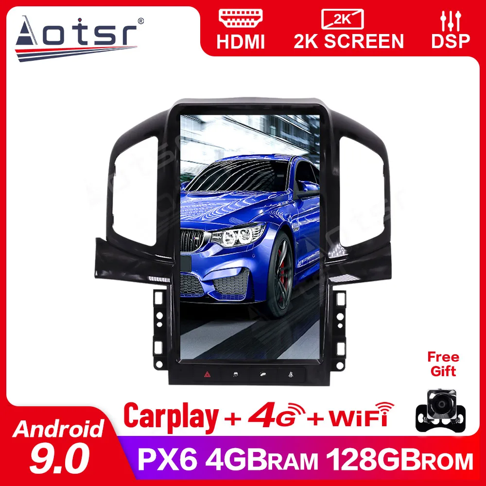 128 Tesla экран Carplay для 2013 2014 2015 2016 2017 Chevrolet Captiva Android плеер GPS блок Авто аудио стерео