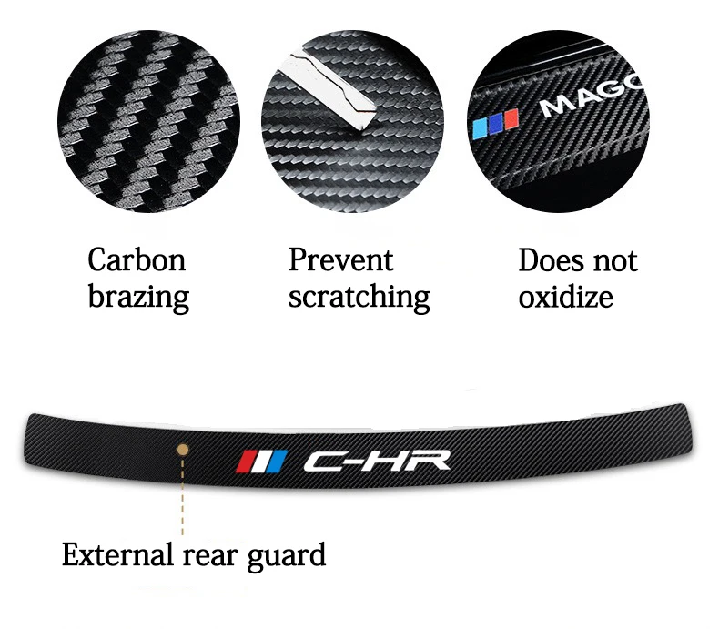 For Toyota CHR 2020 2019 2018 2017 Auto Rear Bumper Leather Stickers For Carbon Fiber Vinyl Stickers Car Trunk Guard Plate Film
For Toyota CHR 2020 2019 2018 2017 Auto Rear Bumper Leather Stickers For Carbon Fiber Vinyl Stickers Car Trunk Guard Plate Film