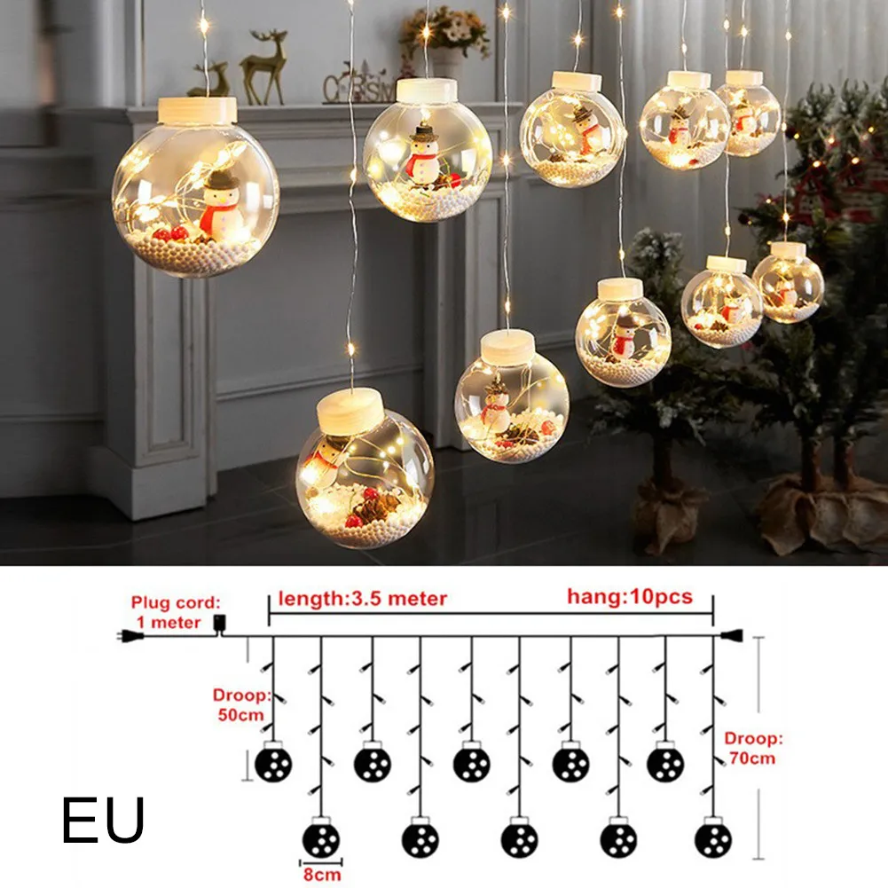 Christmas Curtain LED String Lights Santa Ball Lamp With 8 Modes For Home Garden Xmas Navidad Natal New Year 2022
Christmas Curtain LED String Lights Santa Ball Lamp With 8 Modes For Home Garden Xmas Navidad Natal New Year 2022
