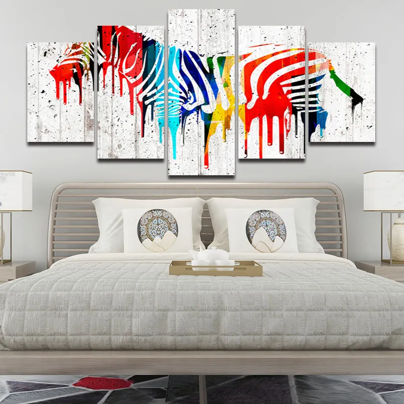 Abstract Animal Canvas Painting Color Striped Zebra 5Pcs Home Bedroom Living Room Customizable Decorations
Abstract Animal Canvas Painting Color Striped Zebra 5Pcs Home Bedroom Living Room Customizable Decorations