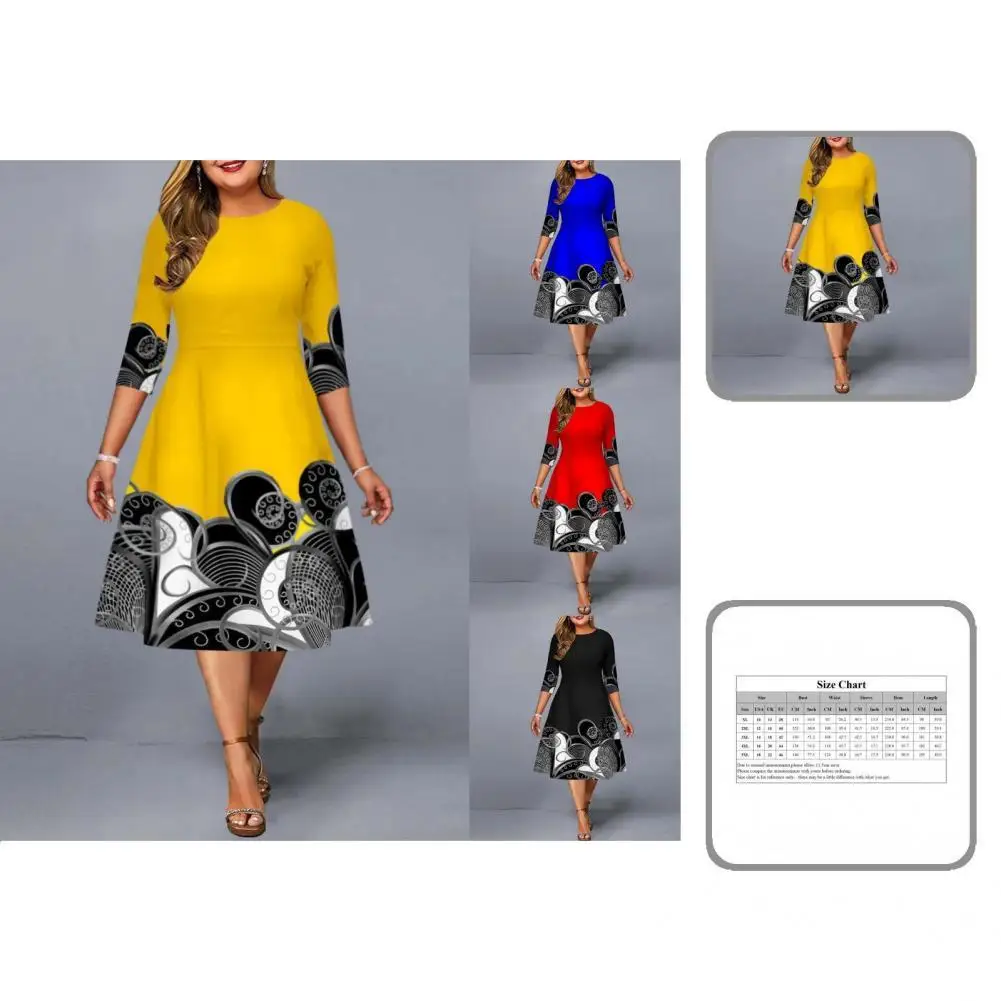 Autumn Winter Popular A-Line Crew Neck Dress Women Office Lady Dress Three Quarter Sleeve for Banquet 
Autumn Winter Popular A-Line Crew Neck Dress Women Office Lady Dress Three Quarter Sleeve for Banquet