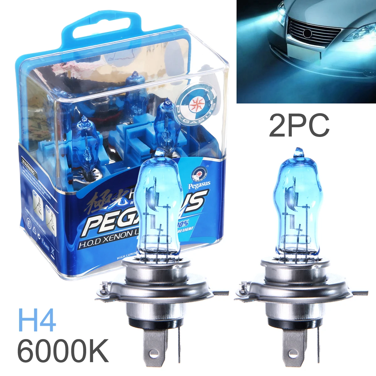 2 предмета DC 12V H4 100W 6000K белый светильник супер яркий автомобильный HOD галогенные лампы авто спереди головной светильник лампы внешнего освещ... 
2 предмета DC 12V H4 100W 6000K белый светильник супер яркий автомобильный HOD галогенные лампы авто спереди головной светильник лампы внешнего освещ...