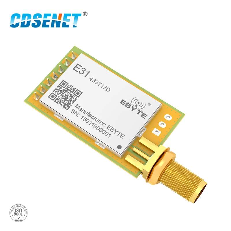 AX5243 433 МГц беспроводной Радиочастотный широкодиапазонный модуль CDSENET E31-433T17D UART 2100m 433 МГц беспроводной Радиочастотный приемник-передатчик 
AX5243 433 МГц беспроводной Радиочастотный широкодиапазонный модуль CDSENET E31-433T17D UART 2100m 433 МГц беспроводной Радиочастотный приемник-передатчик
