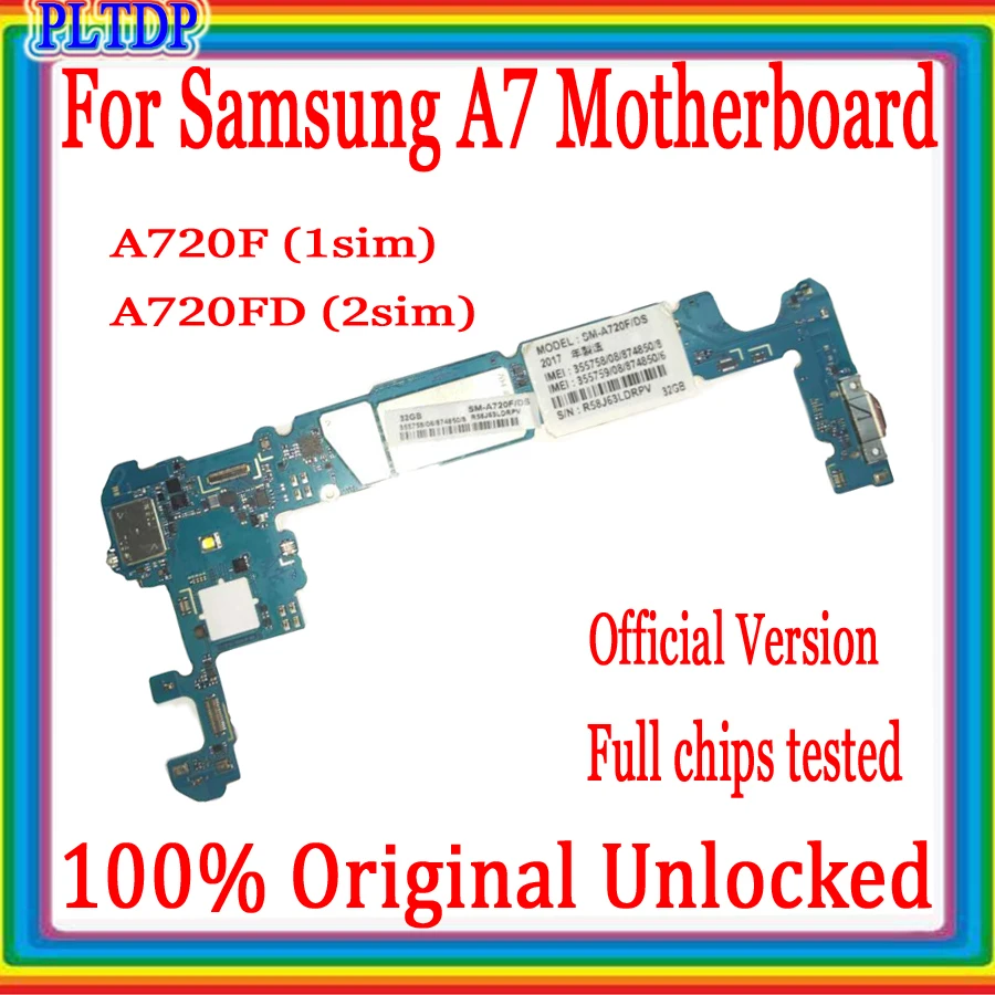Replacement Motherboard for Samsung Galaxy A7 A720F A720FD Original unlocked With full chips logic board Good Tested
Replacement Motherboard for Samsung Galaxy A7 A720F A720FD Original unlocked With full chips logic board Good Tested