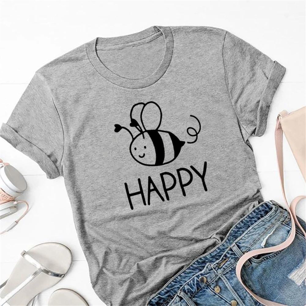 Bee Happy Women Tshirt Kawaii Aesthetic Summer T Shirt Save The Bees Shirts Streetwear Girl Summer Tops
Bee Happy Women Tshirt Kawaii Aesthetic Summer T Shirt Save The Bees Shirts Streetwear Girl Summer Tops