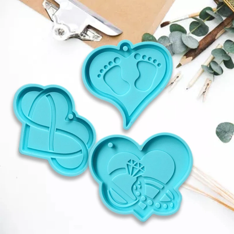 DIY Heart Shaped Keychain Casting Silicone Mould Crafts Key Chain Pendant Making Tools Crystal Epoxy Resin Mold
DIY Heart Shaped Keychain Casting Silicone Mould Crafts Key Chain Pendant Making Tools Crystal Epoxy Resin Mold